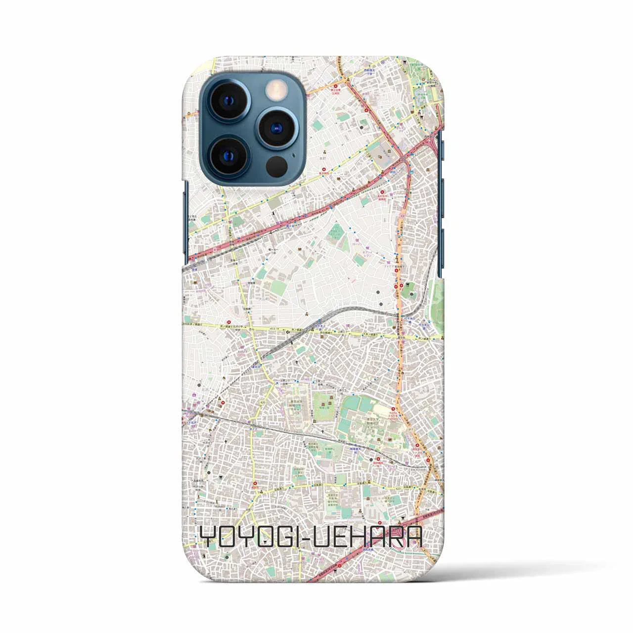 【代々木上原(東京都)】地図柄iPhoneケース(バックカバータイプ)