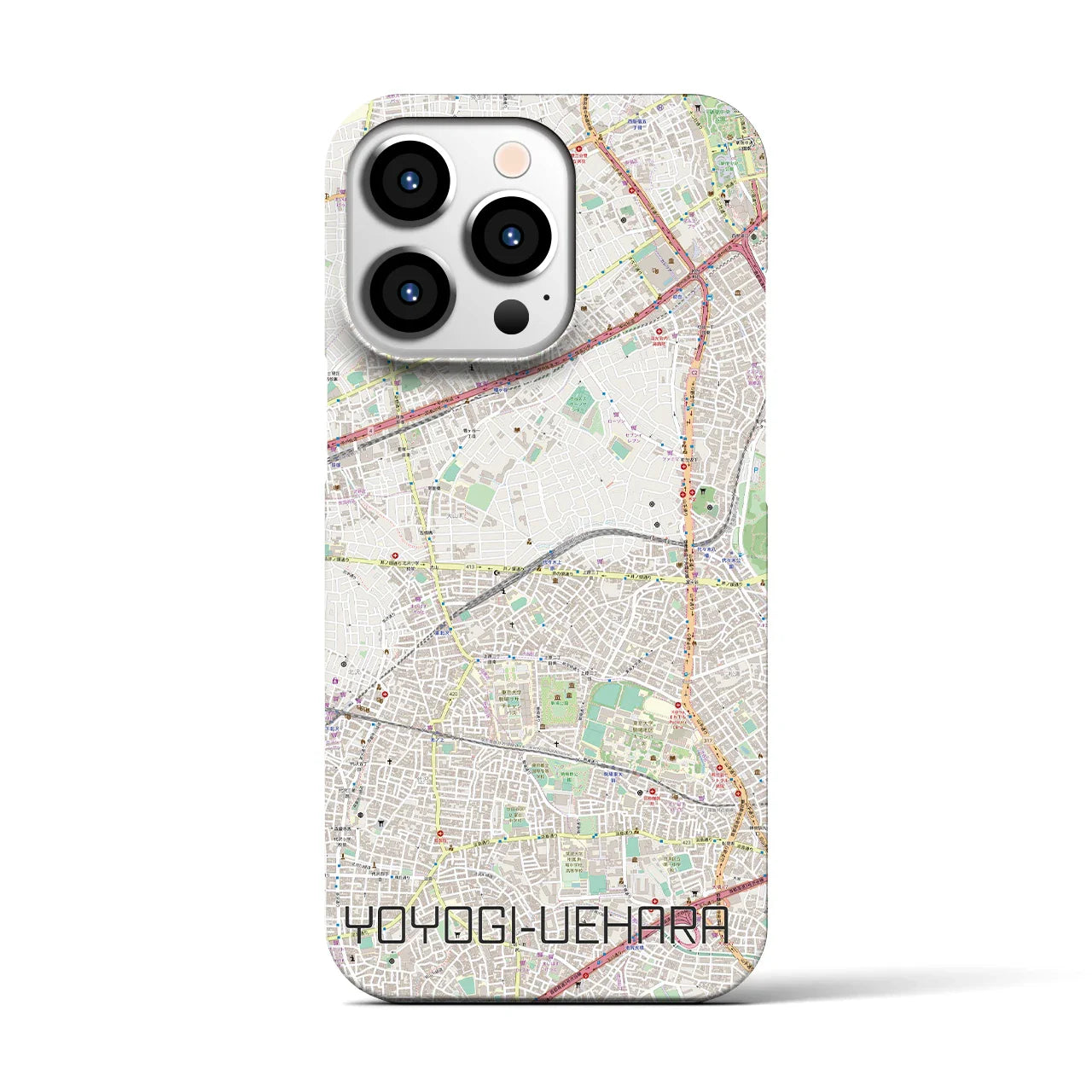 【代々木上原(東京都)】地図柄iPhoneケース(バックカバータイプ)