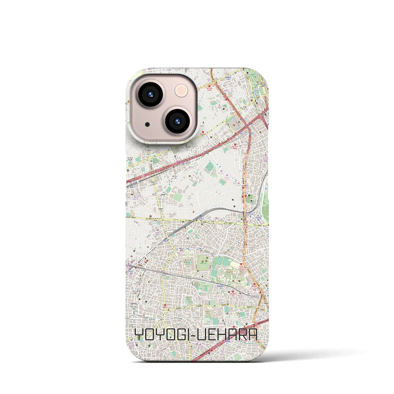 【代々木上原(東京都)】地図柄iPhoneケース(バックカバータイプ)