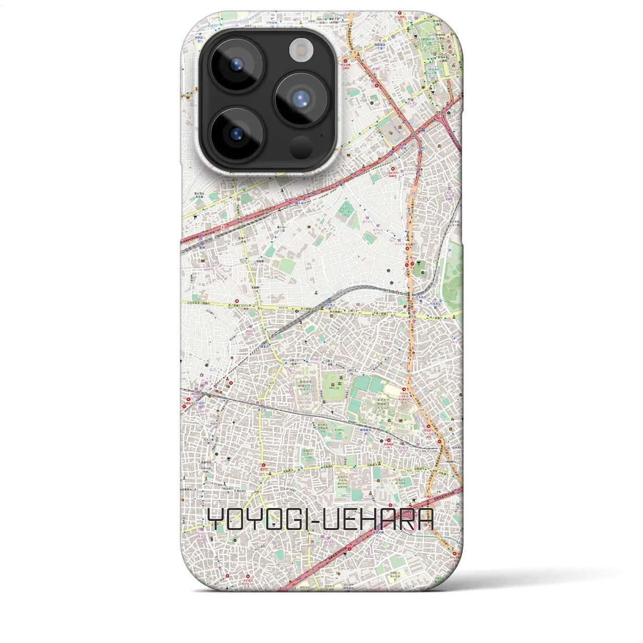 【代々木上原(東京都)】地図柄iPhoneケース(バックカバータイプ)
