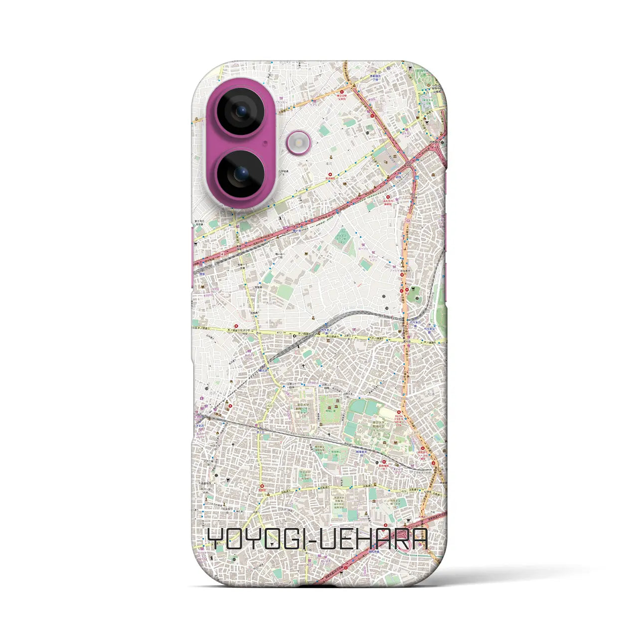 【代々木上原(東京都)】地図柄iPhoneケース(バックカバータイプ)