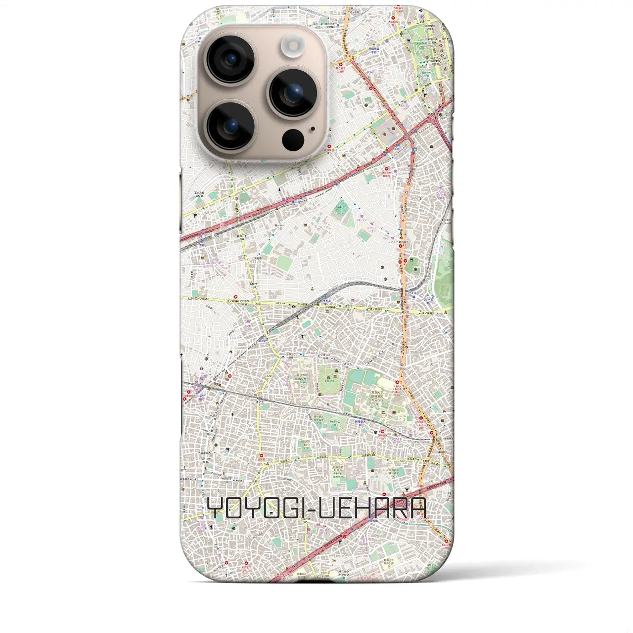 【代々木上原(東京都)】地図柄iPhoneケース(バックカバータイプ)