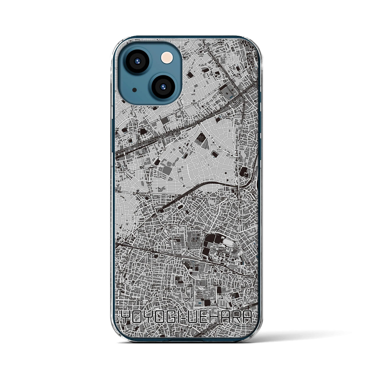 【代々木上原(東京都)】地図柄iPhoneケース(クリアタイプ)