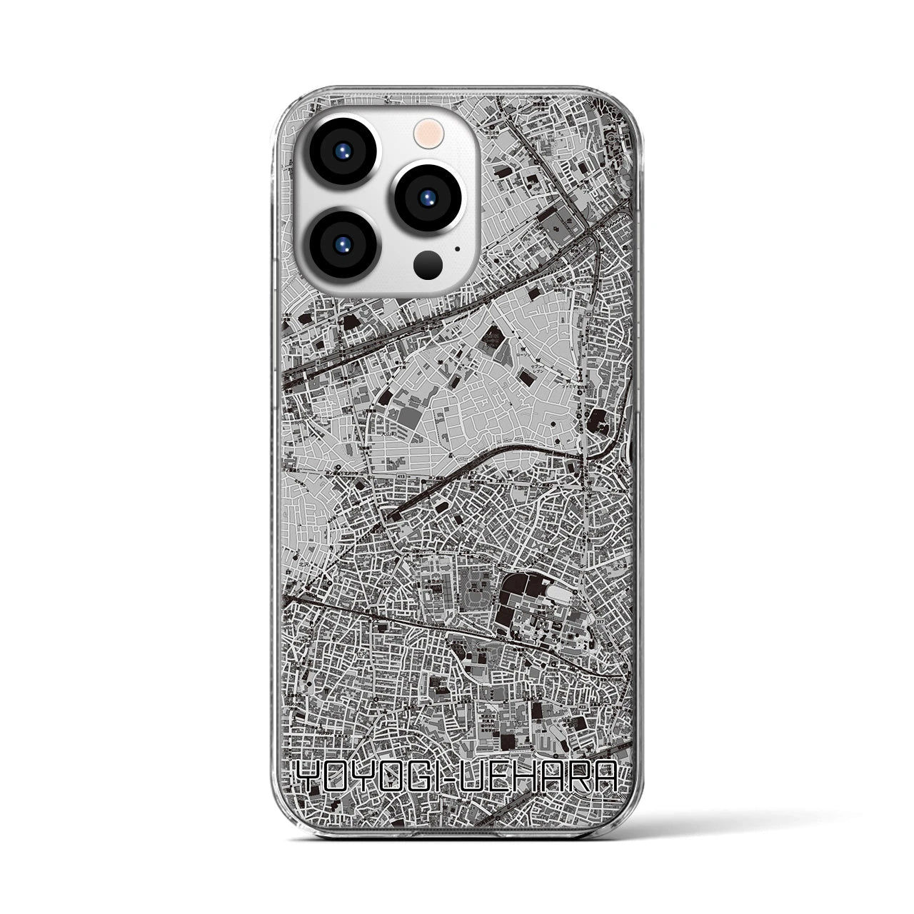 【代々木上原(東京都)】地図柄iPhoneケース(クリアタイプ)