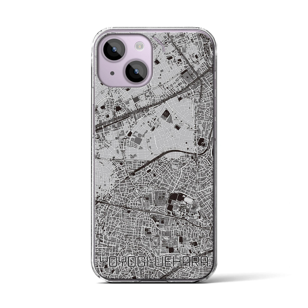 【代々木上原(東京都)】地図柄iPhoneケース(クリアタイプ)