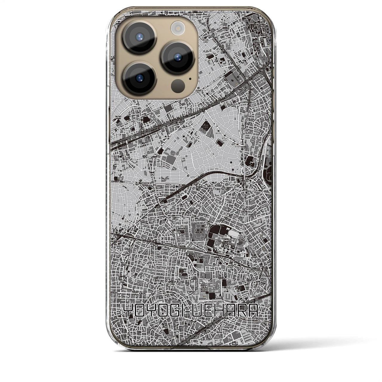 【代々木上原(東京都)】地図柄iPhoneケース(クリアタイプ)