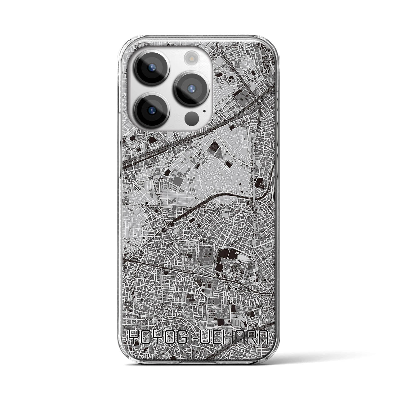 【代々木上原(東京都)】地図柄iPhoneケース(クリアタイプ)