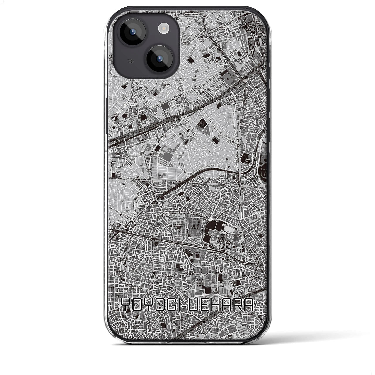 【代々木上原(東京都)】地図柄iPhoneケース(クリアタイプ)