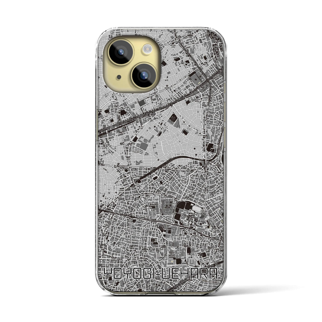 【代々木上原(東京都)】地図柄iPhoneケース(クリアタイプ)