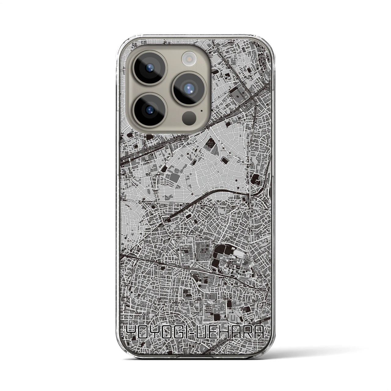 【代々木上原(東京都)】地図柄iPhoneケース(クリアタイプ)