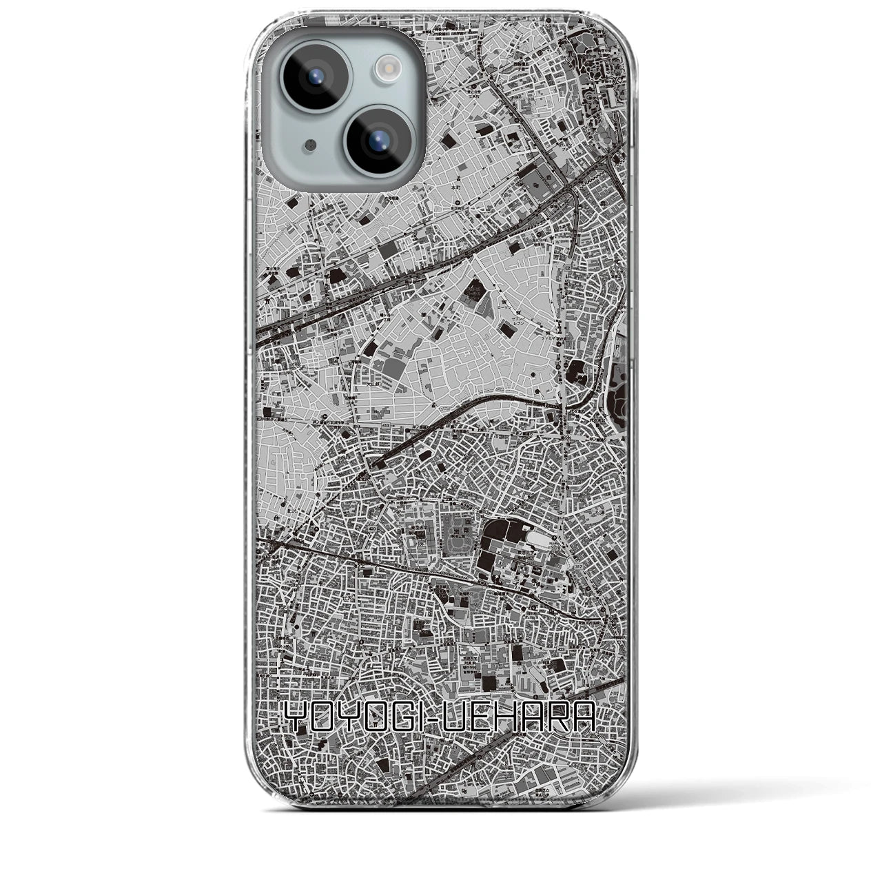 【代々木上原(東京都)】地図柄iPhoneケース(クリアタイプ)