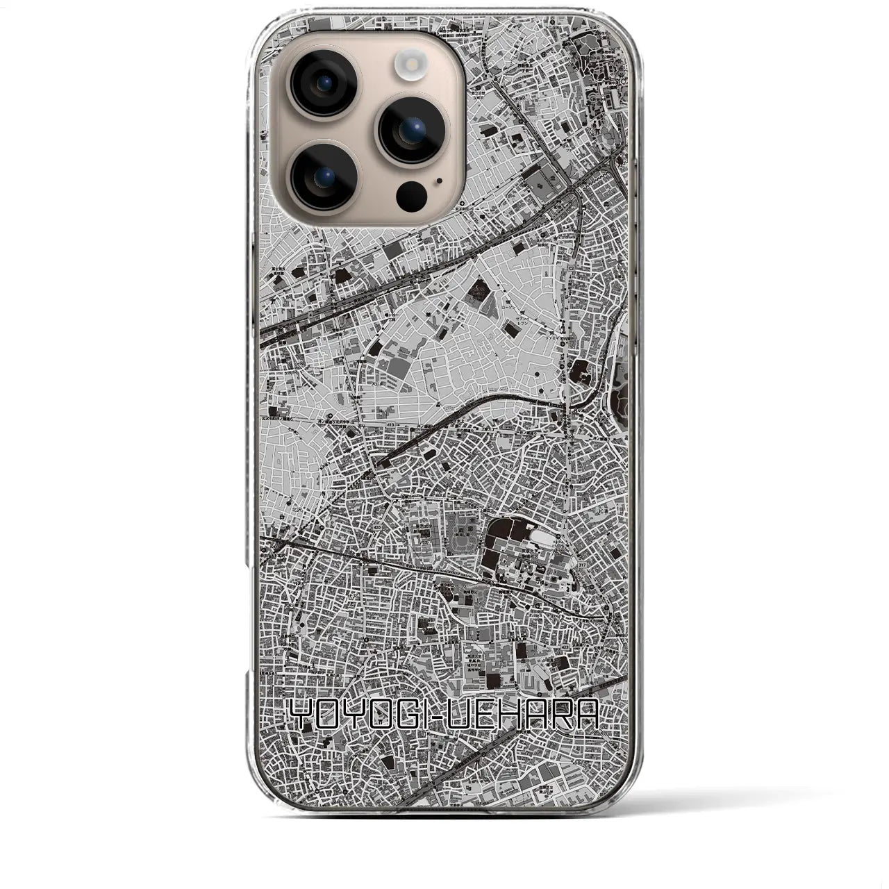【代々木上原(東京都)】地図柄iPhoneケース(クリアタイプ)