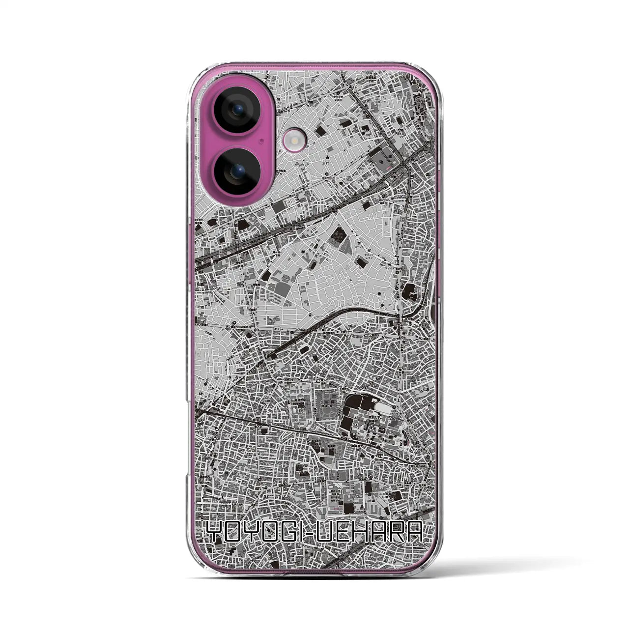 【代々木上原(東京都)】地図柄iPhoneケース(クリアタイプ)