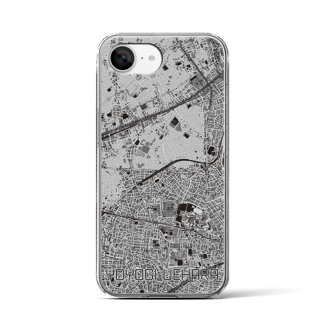 【代々木上原(東京都)】地図柄iPhoneケース(クリアタイプ)