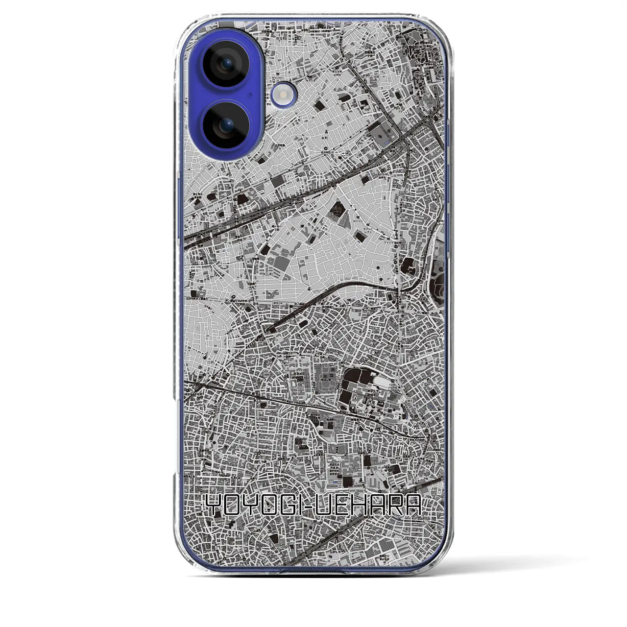 【代々木上原(東京都)】地図柄iPhoneケース(クリアタイプ)