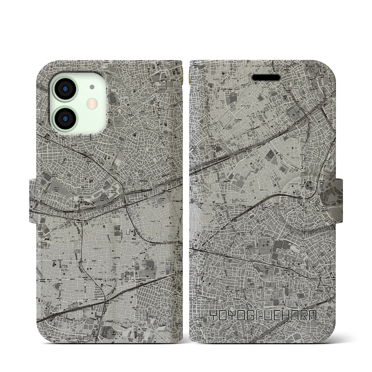 【代々木上原(東京都)】地図柄iPhoneケース(手帳タイプ)