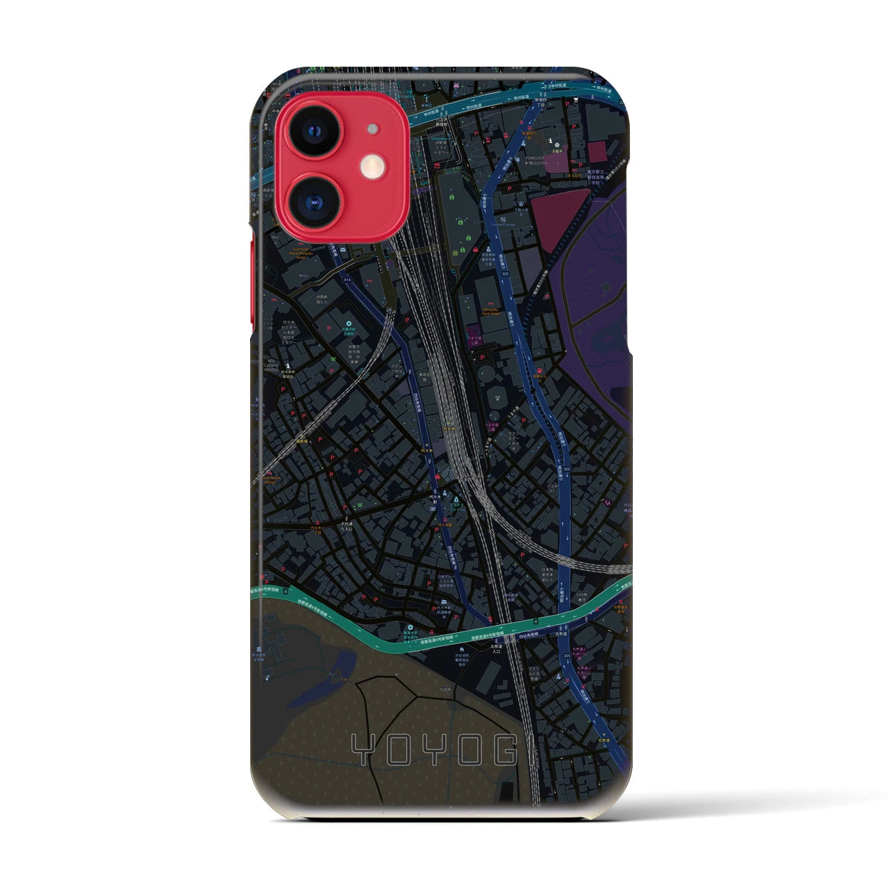 【代々木2(東京都)】地図柄iPhoneケース(バックカバータイプ)