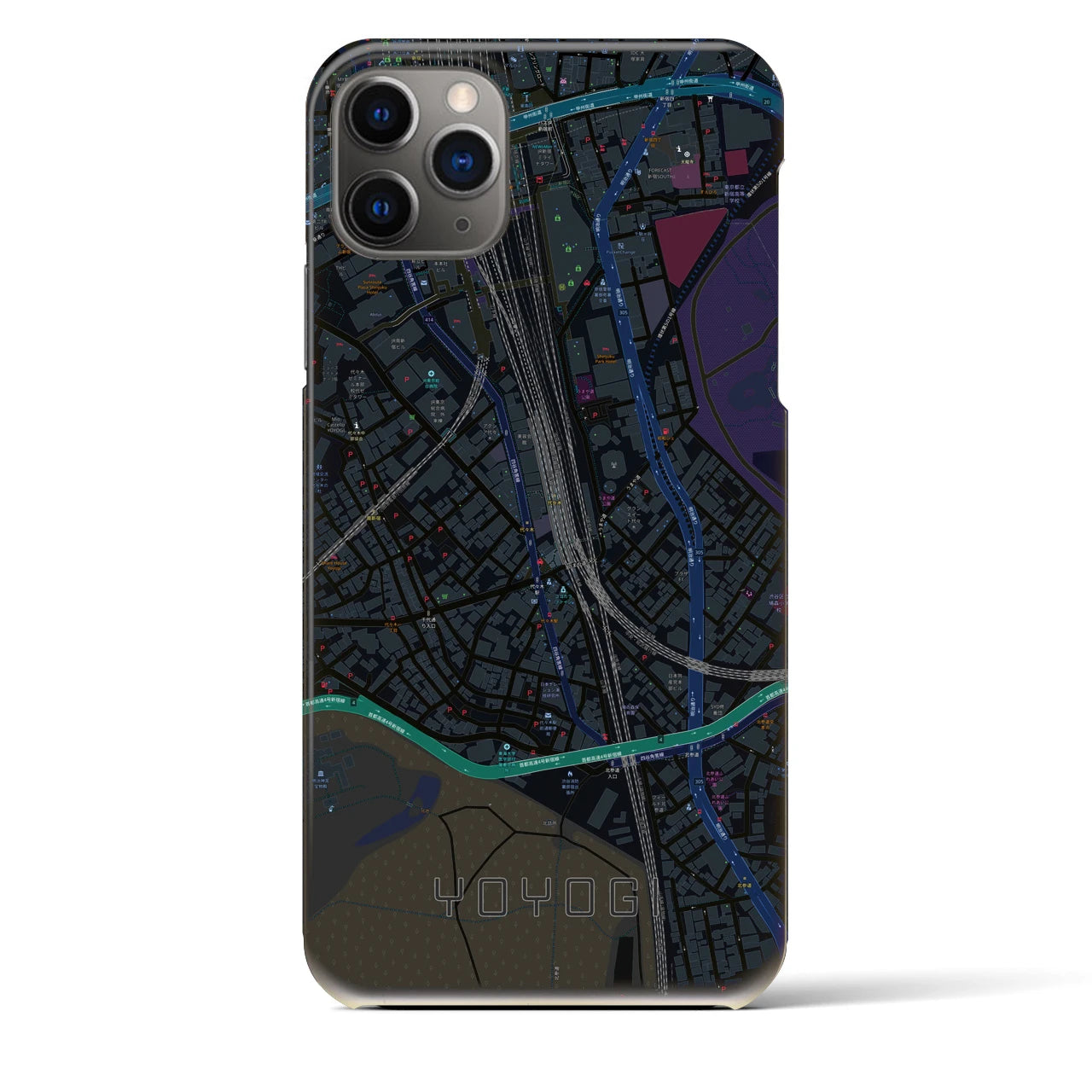 【代々木2(東京都)】地図柄iPhoneケース(バックカバータイプ)