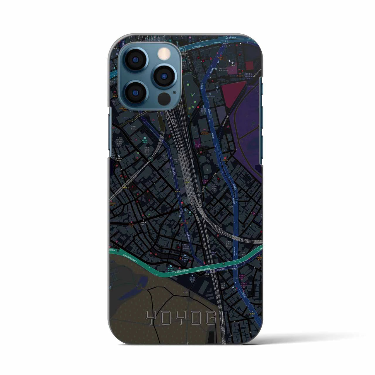 【代々木2(東京都)】地図柄iPhoneケース(バックカバータイプ)