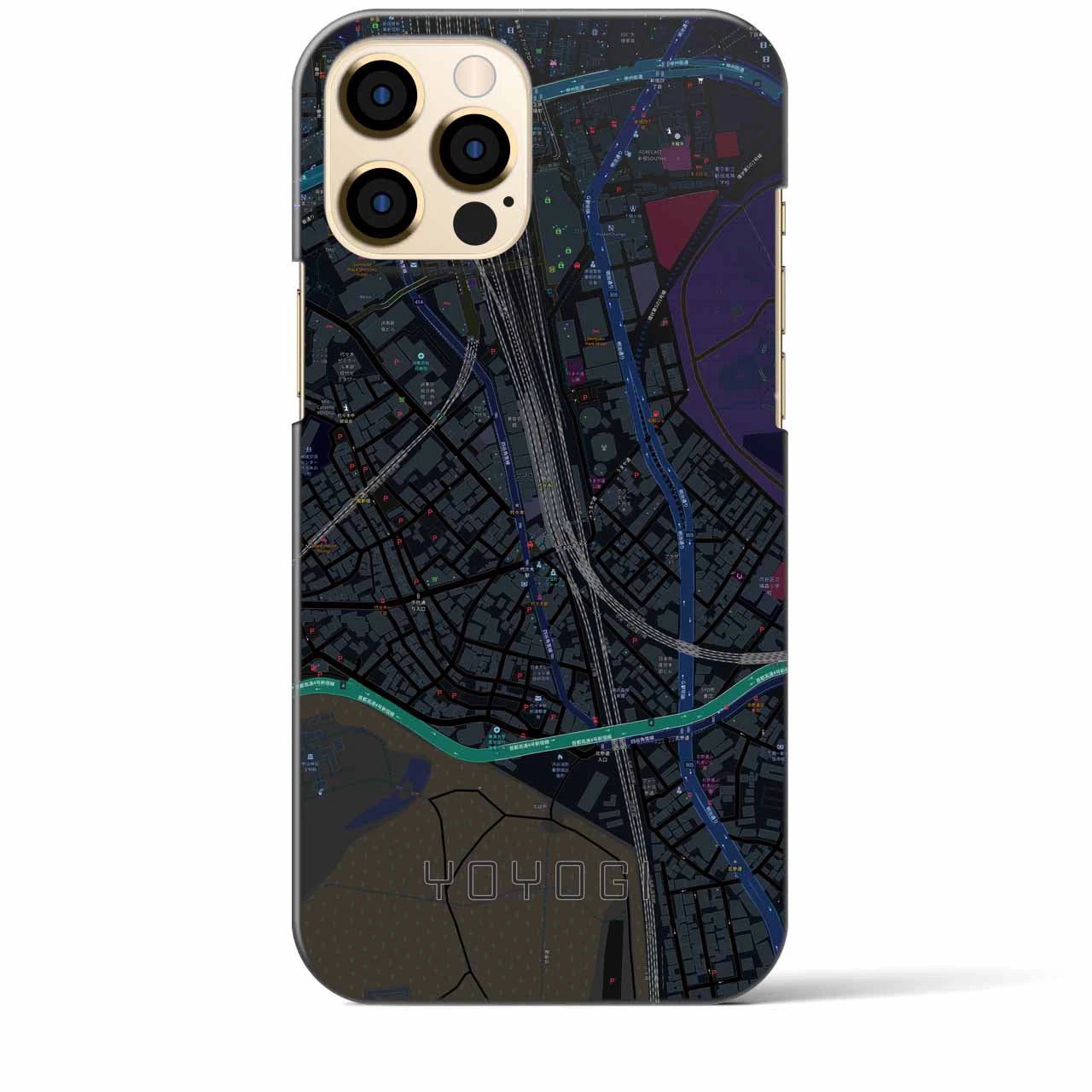 【代々木2(東京都)】地図柄iPhoneケース(バックカバータイプ)