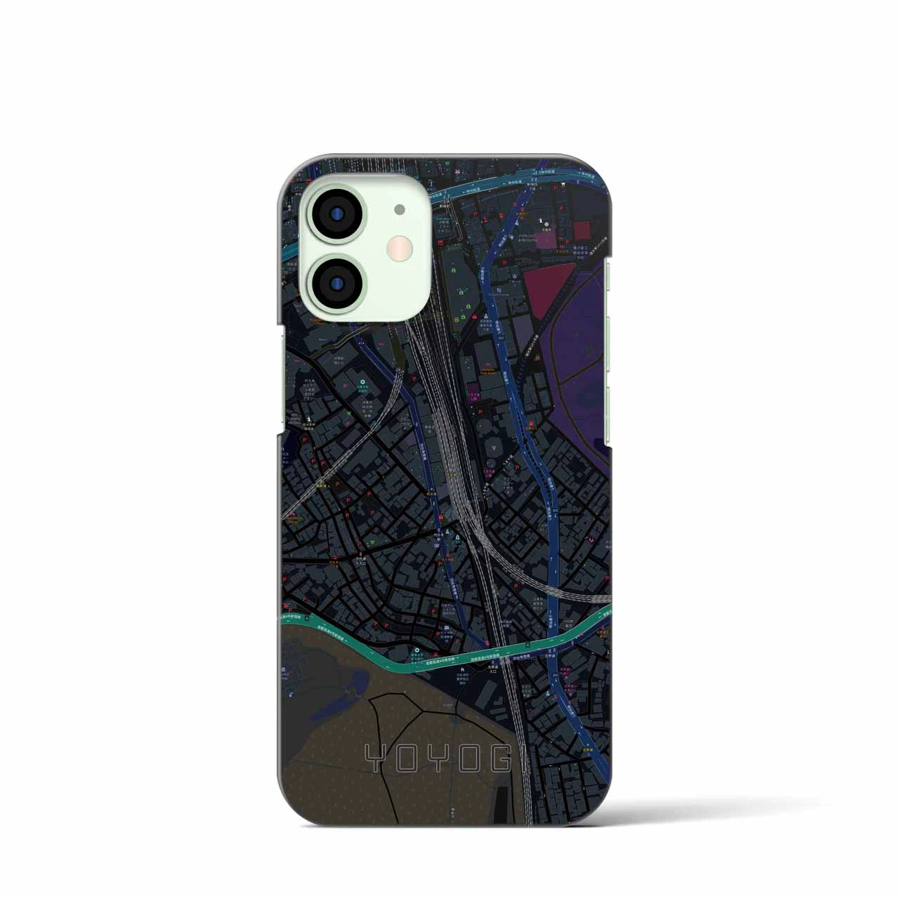 【代々木2(東京都)】地図柄iPhoneケース(バックカバータイプ)