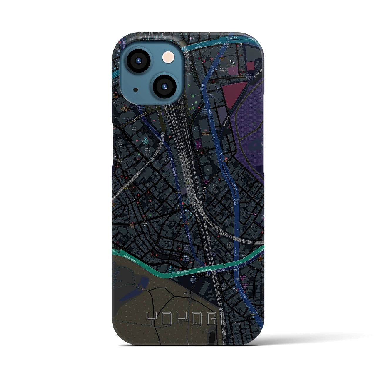 【代々木2(東京都)】地図柄iPhoneケース(バックカバータイプ)