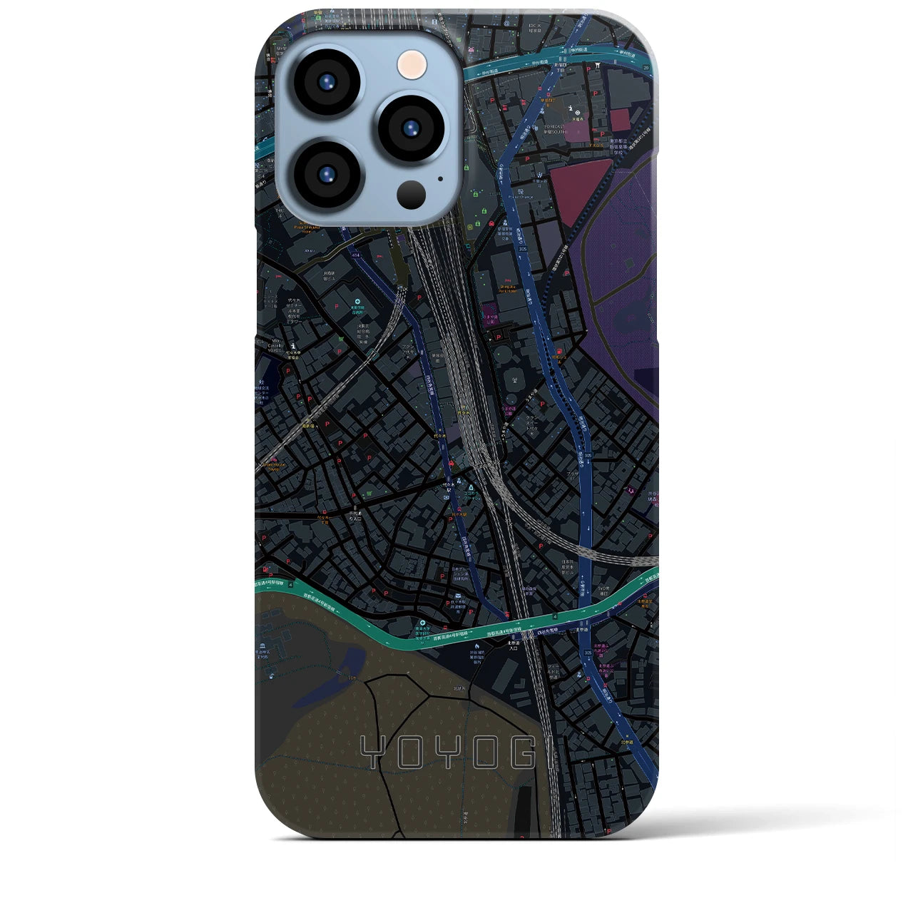 【代々木2(東京都)】地図柄iPhoneケース(バックカバータイプ)