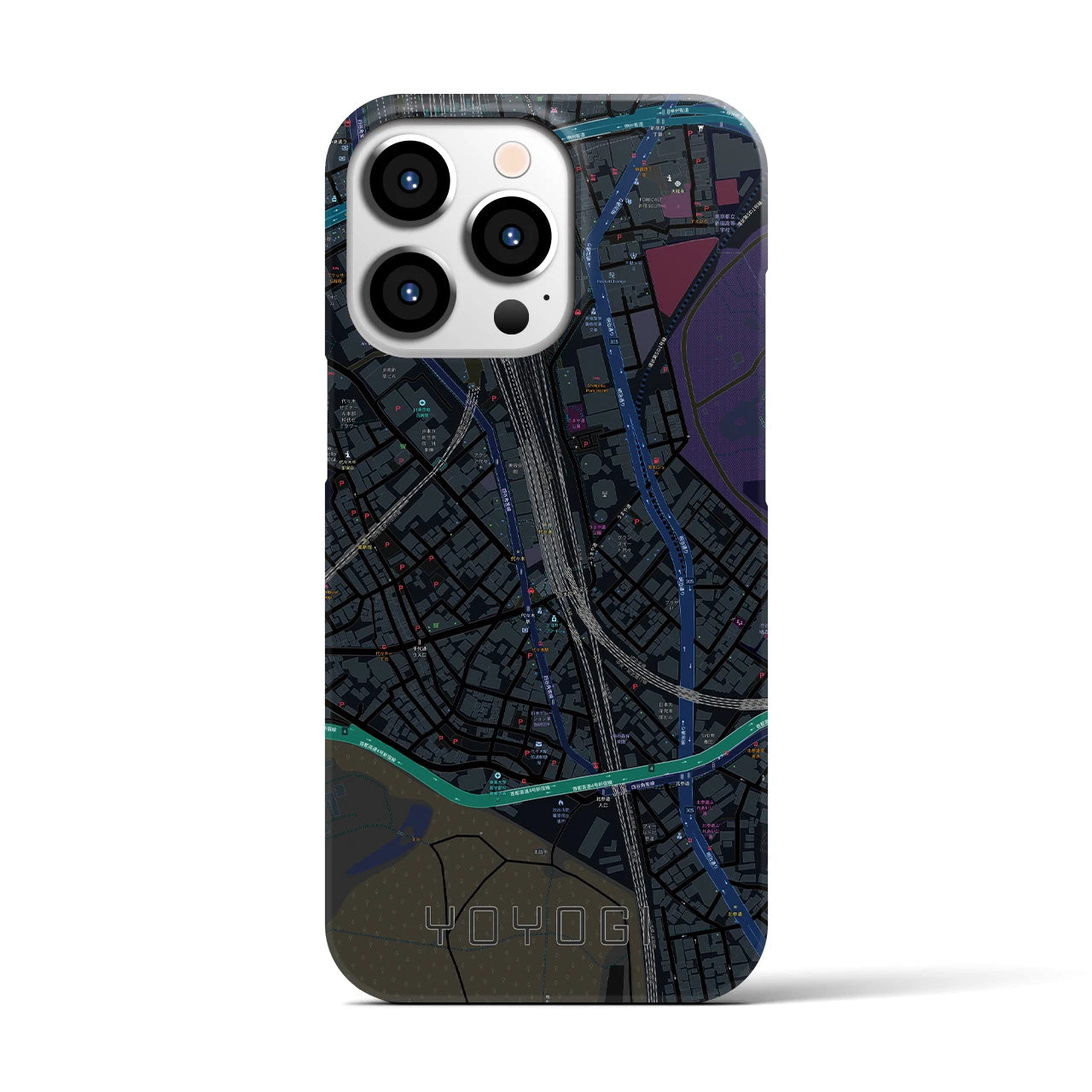 【代々木2(東京都)】地図柄iPhoneケース(バックカバータイプ)