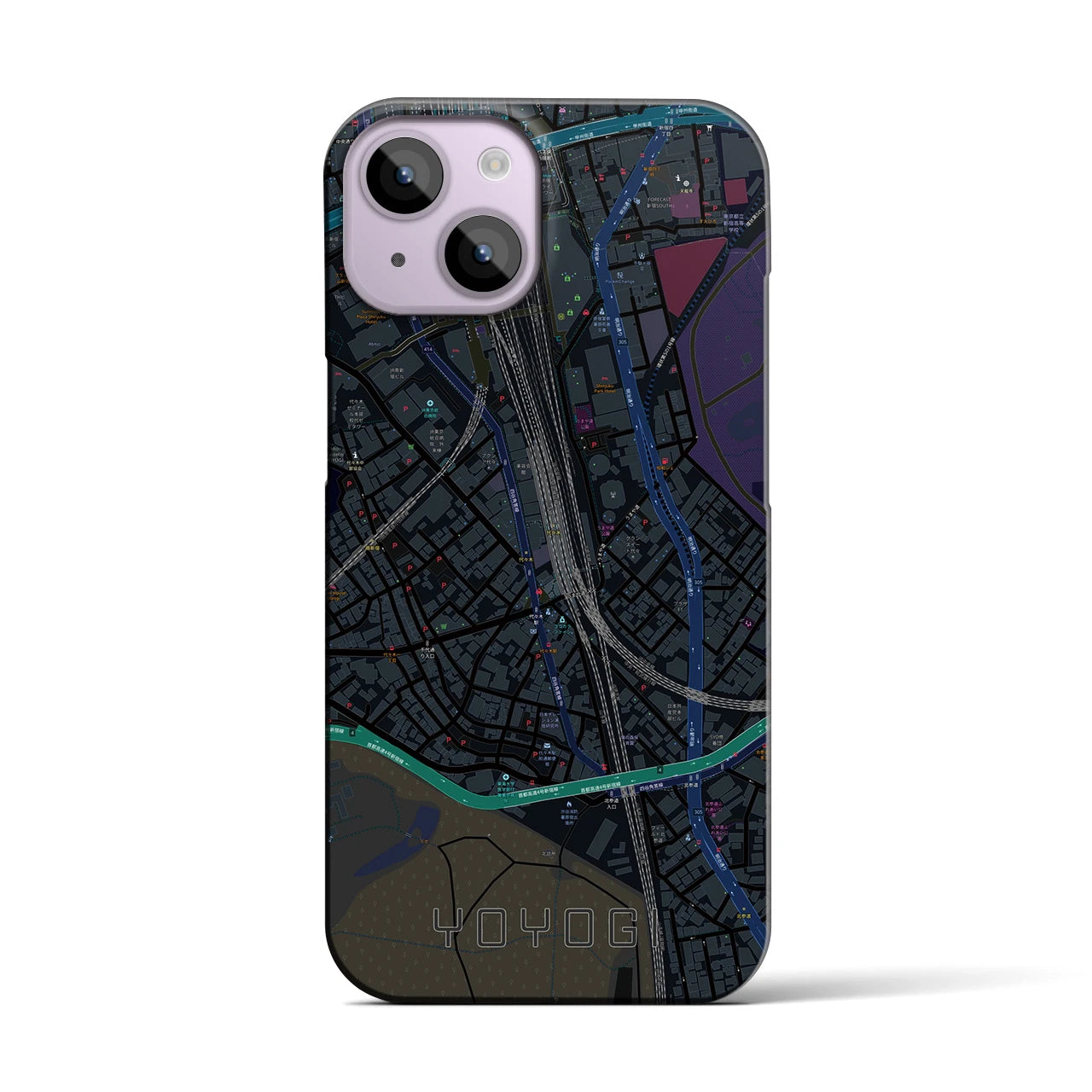 【代々木2(東京都)】地図柄iPhoneケース(バックカバータイプ)