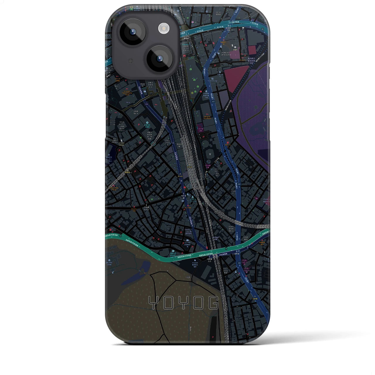 【代々木2(東京都)】地図柄iPhoneケース(バックカバータイプ)