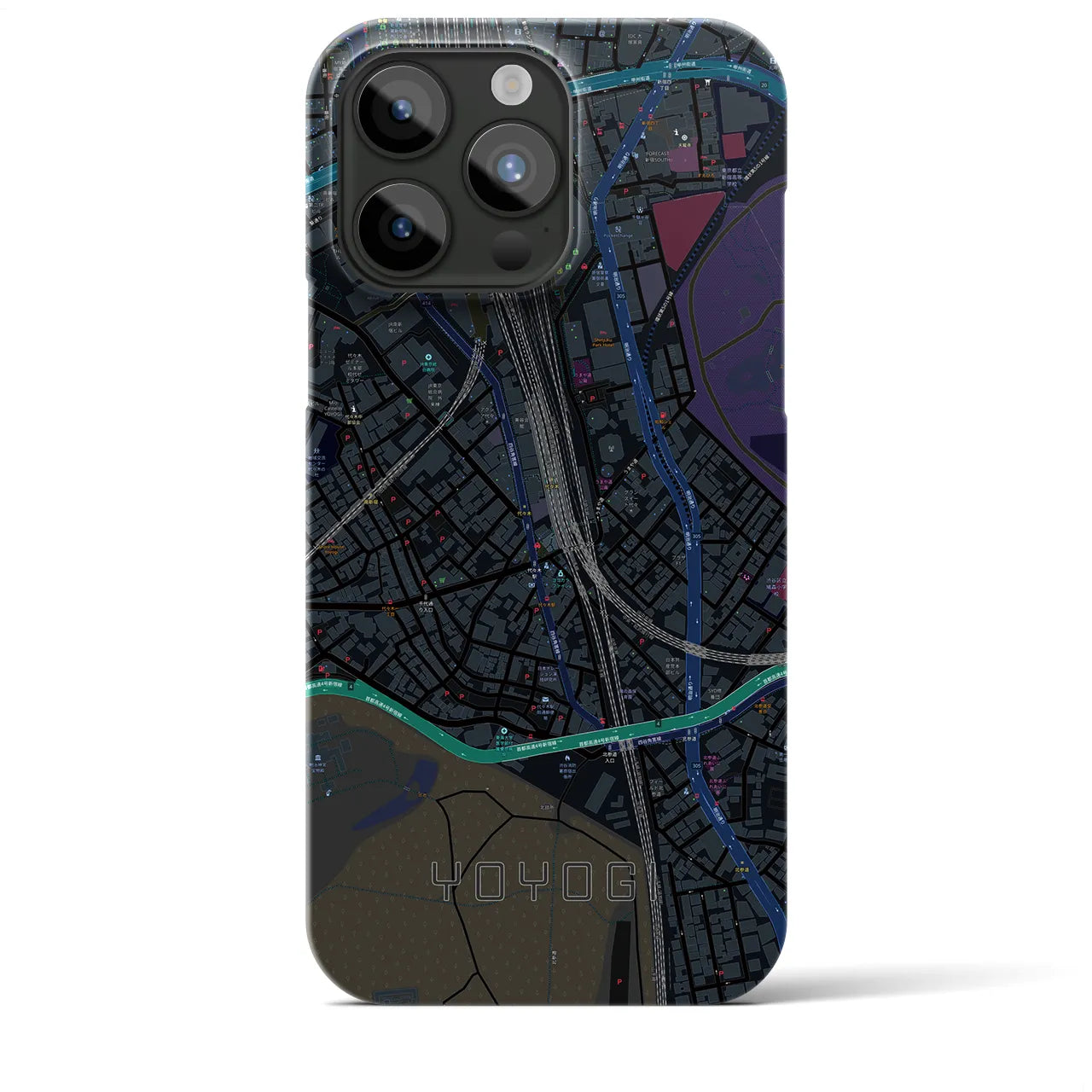 【代々木2(東京都)】地図柄iPhoneケース(バックカバータイプ)