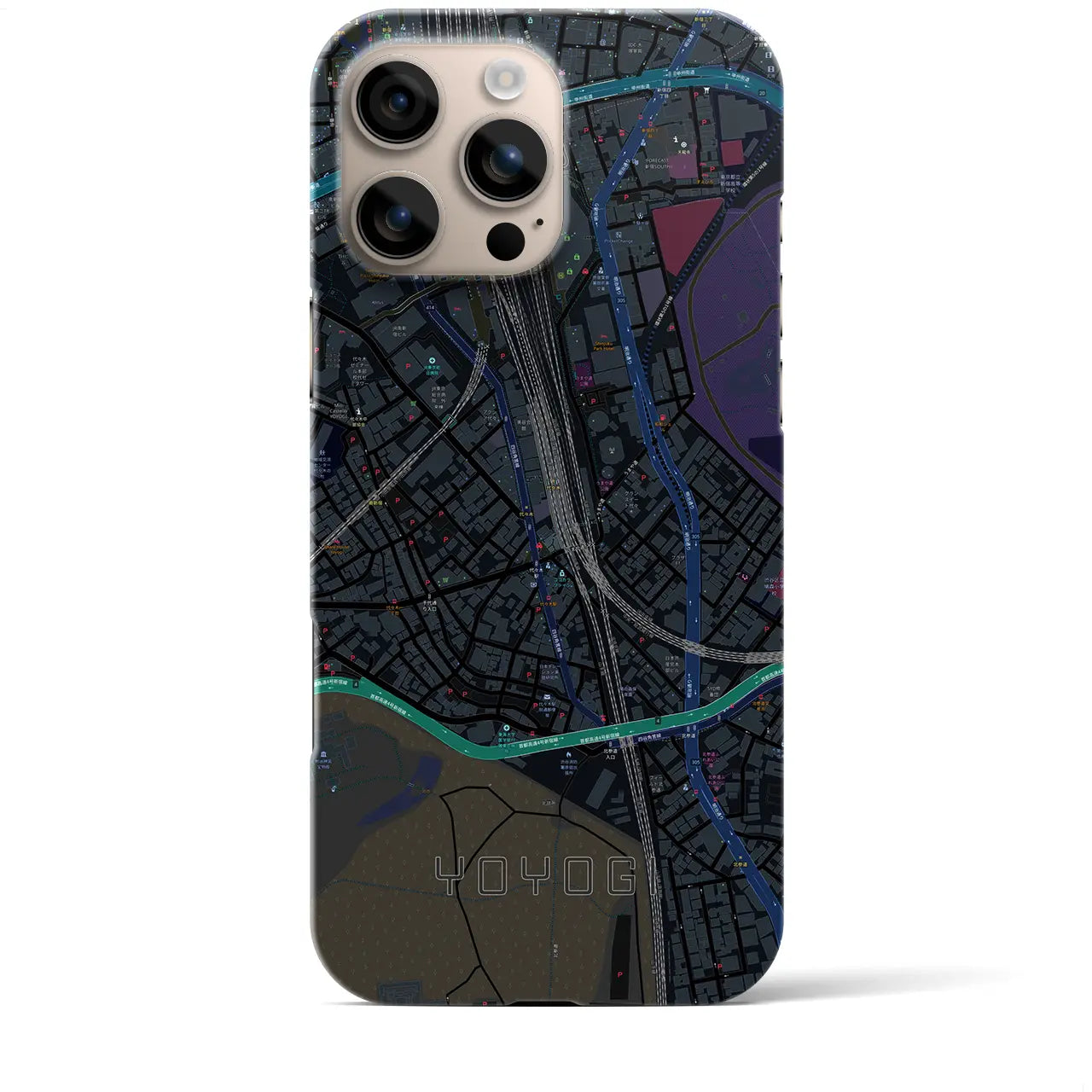 【代々木2(東京都)】地図柄iPhoneケース(バックカバータイプ)