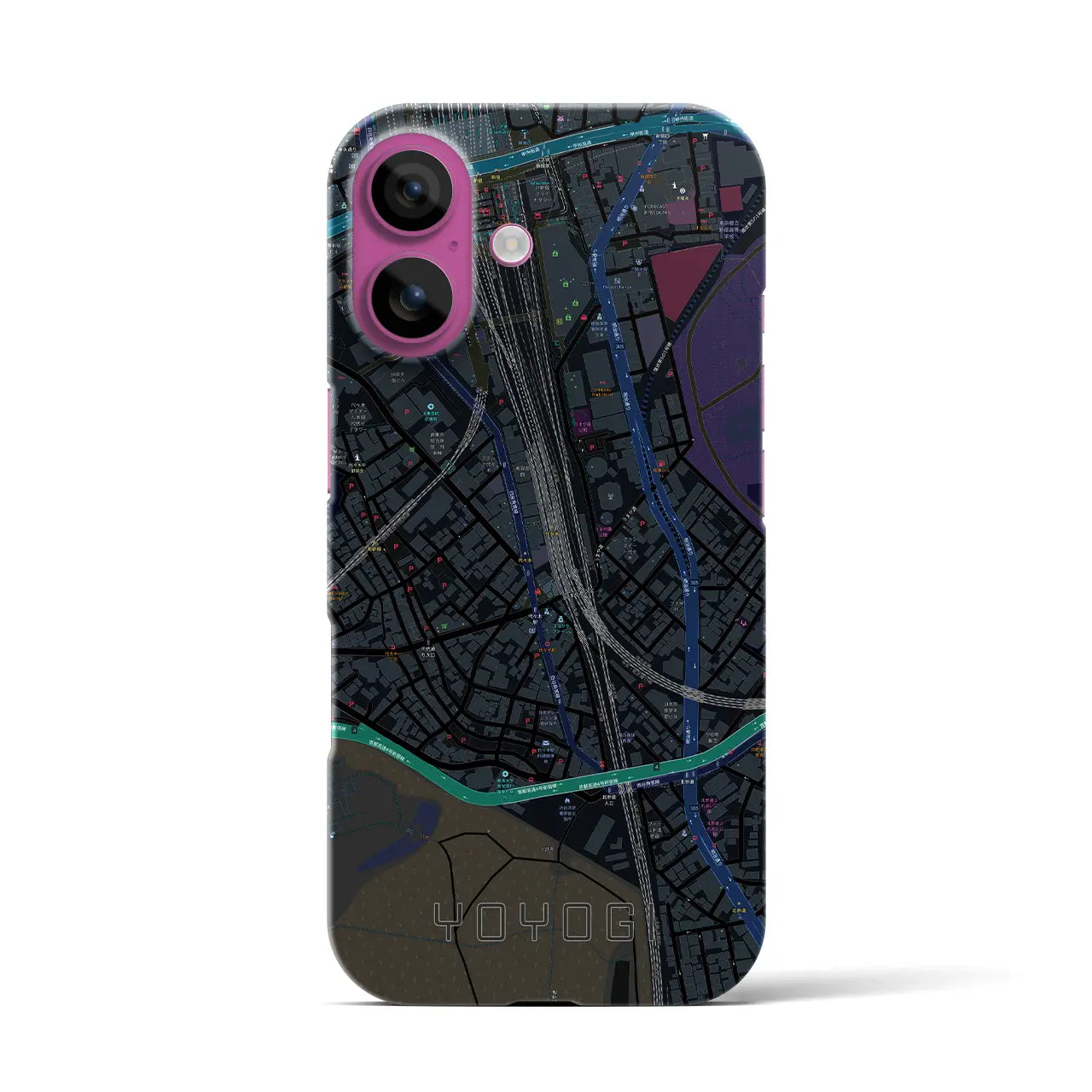 【代々木2(東京都)】地図柄iPhoneケース(バックカバータイプ)