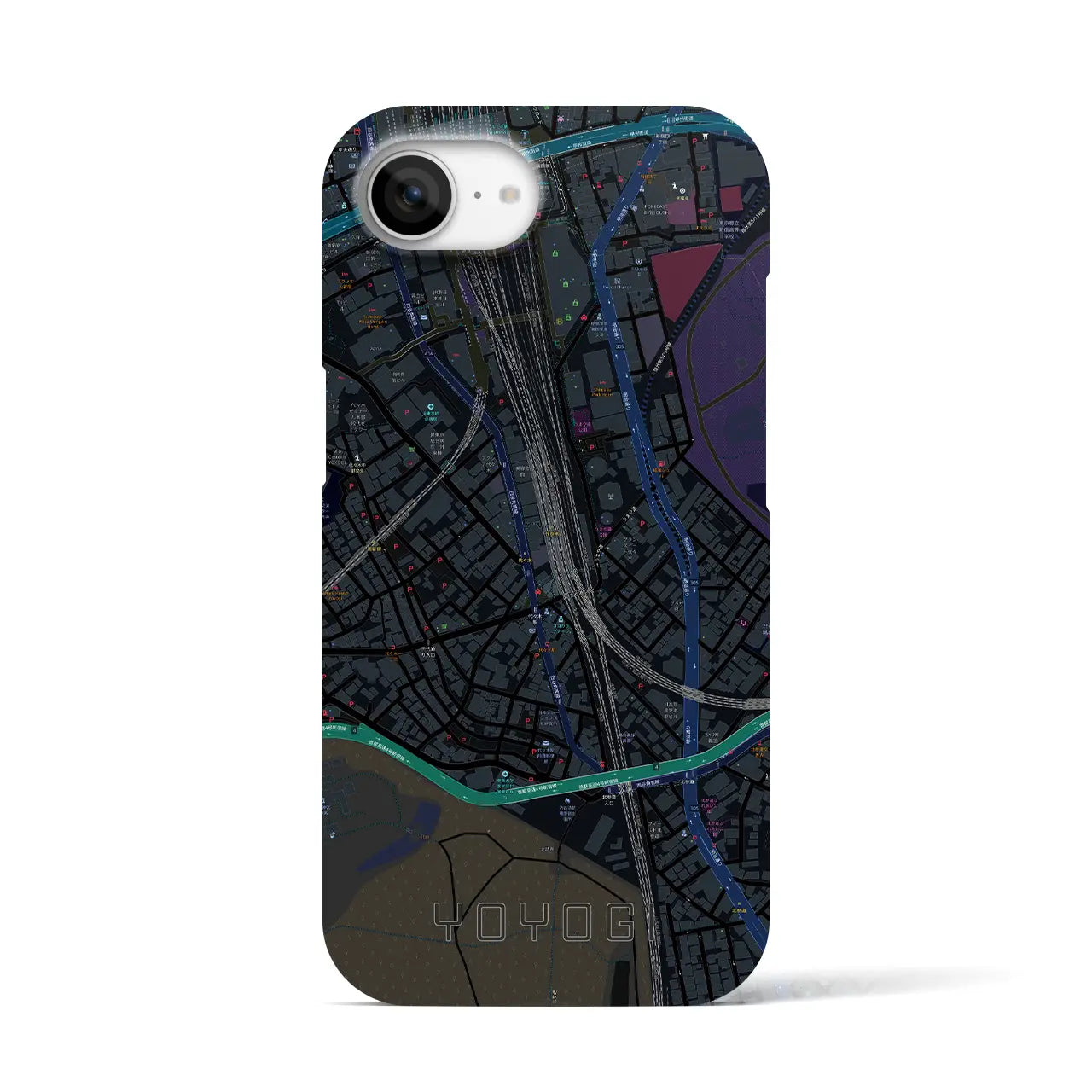 【代々木2(東京都)】地図柄iPhoneケース(バックカバータイプ)