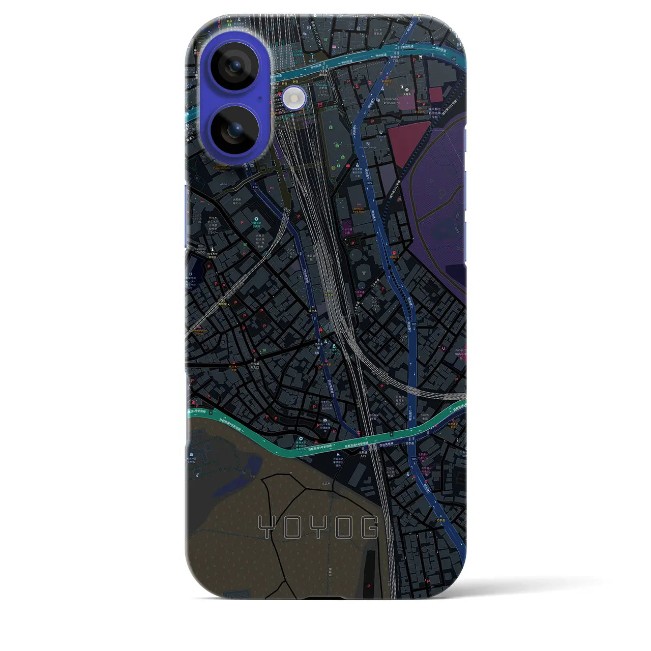 【代々木2(東京都)】地図柄iPhoneケース(バックカバータイプ)