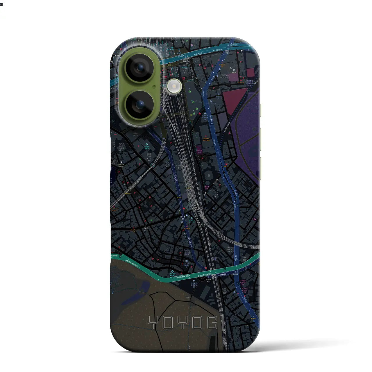 【代々木2(東京都)】地図柄iPhoneケース(バックカバータイプ)