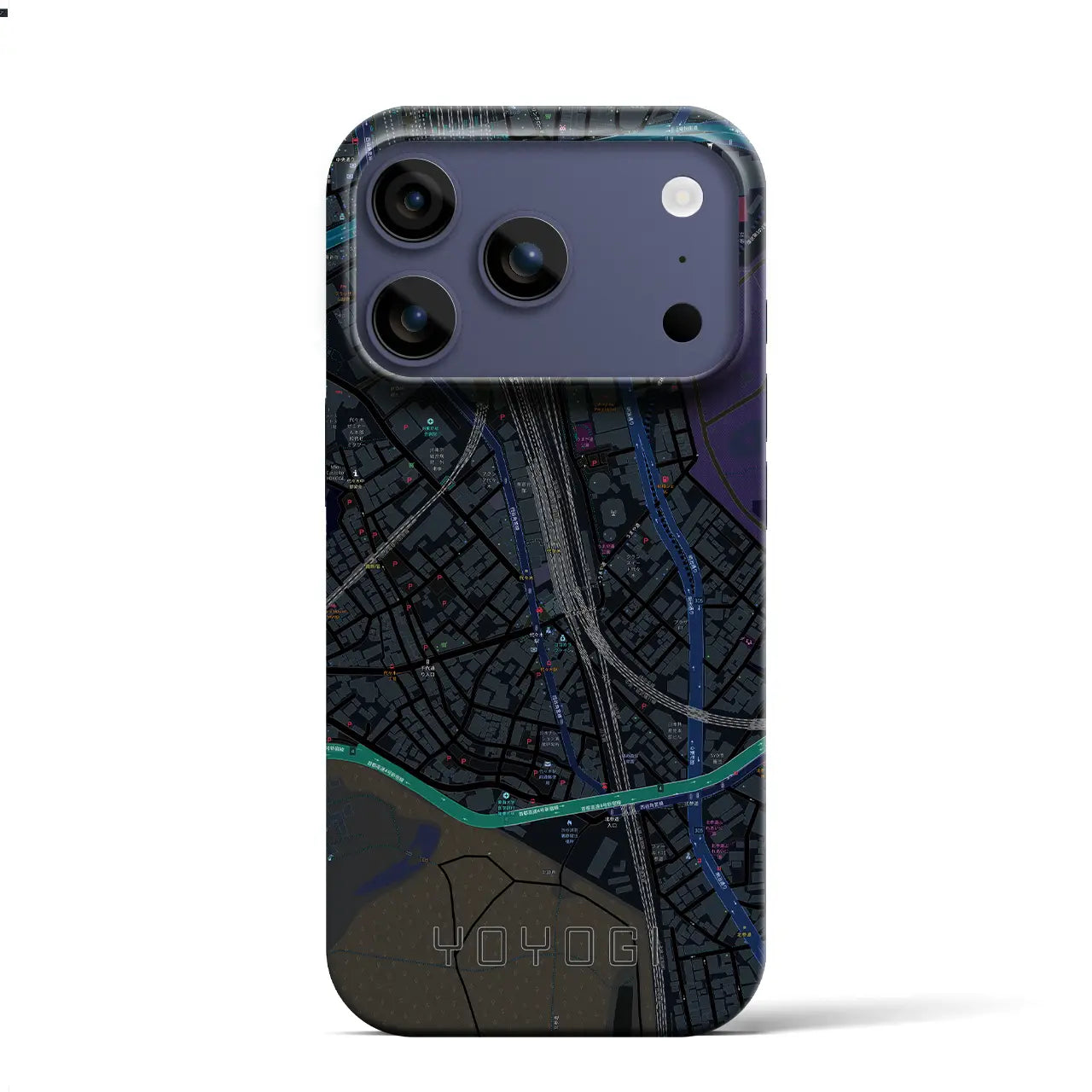 【代々木2(東京都)】地図柄iPhoneケース(バックカバータイプ)