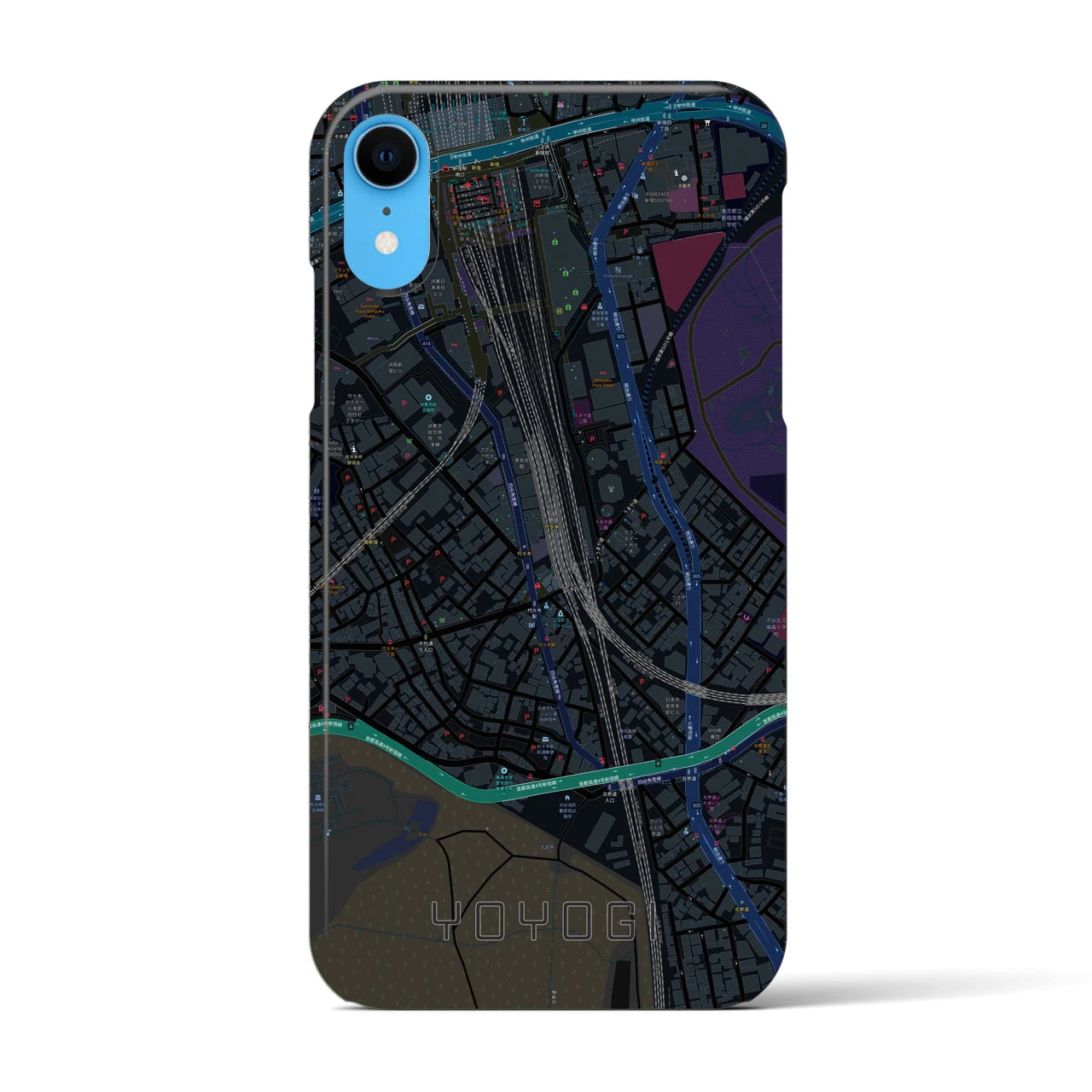 【代々木2(東京都)】地図柄iPhoneケース(バックカバータイプ)