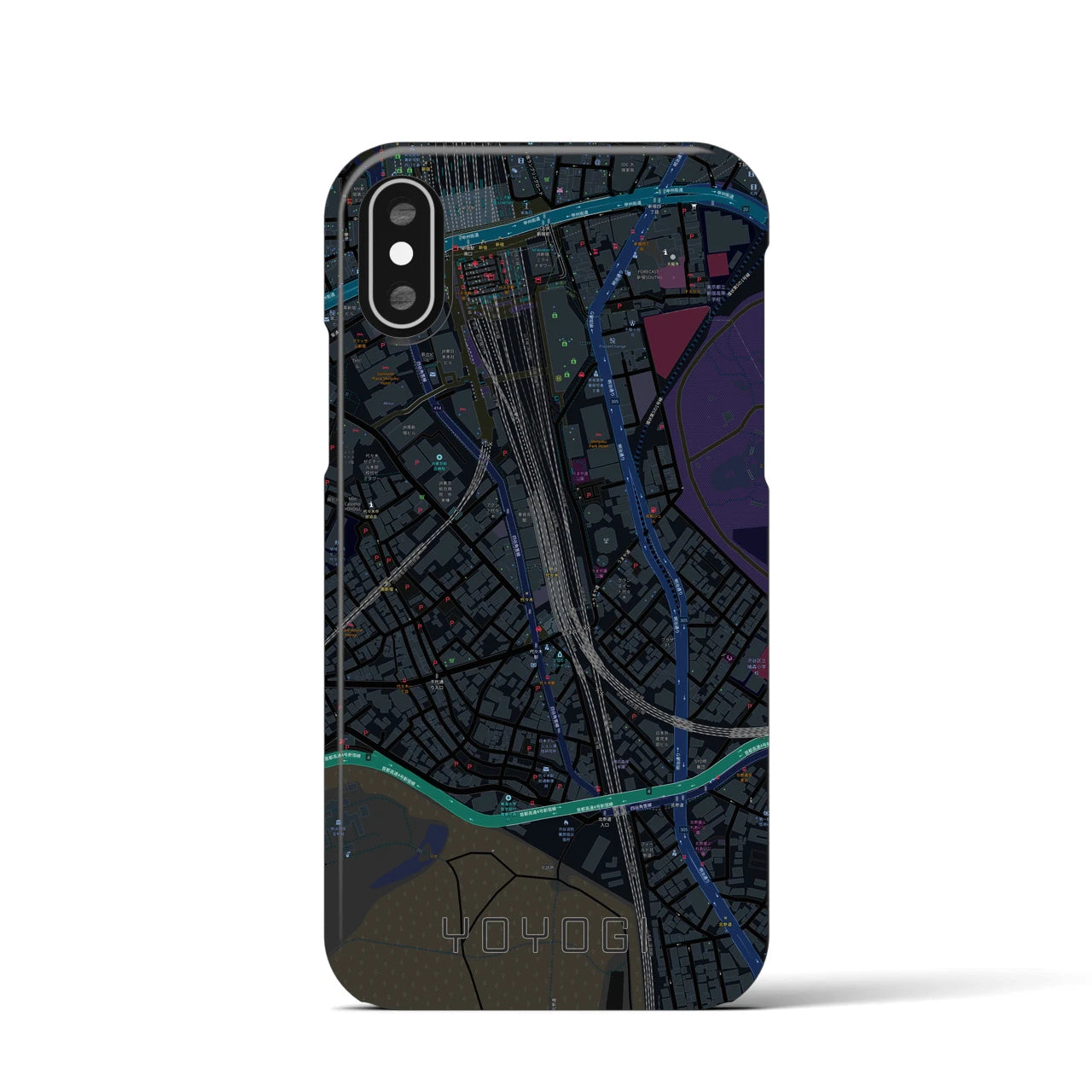 【代々木2(東京都)】地図柄iPhoneケース(バックカバータイプ)