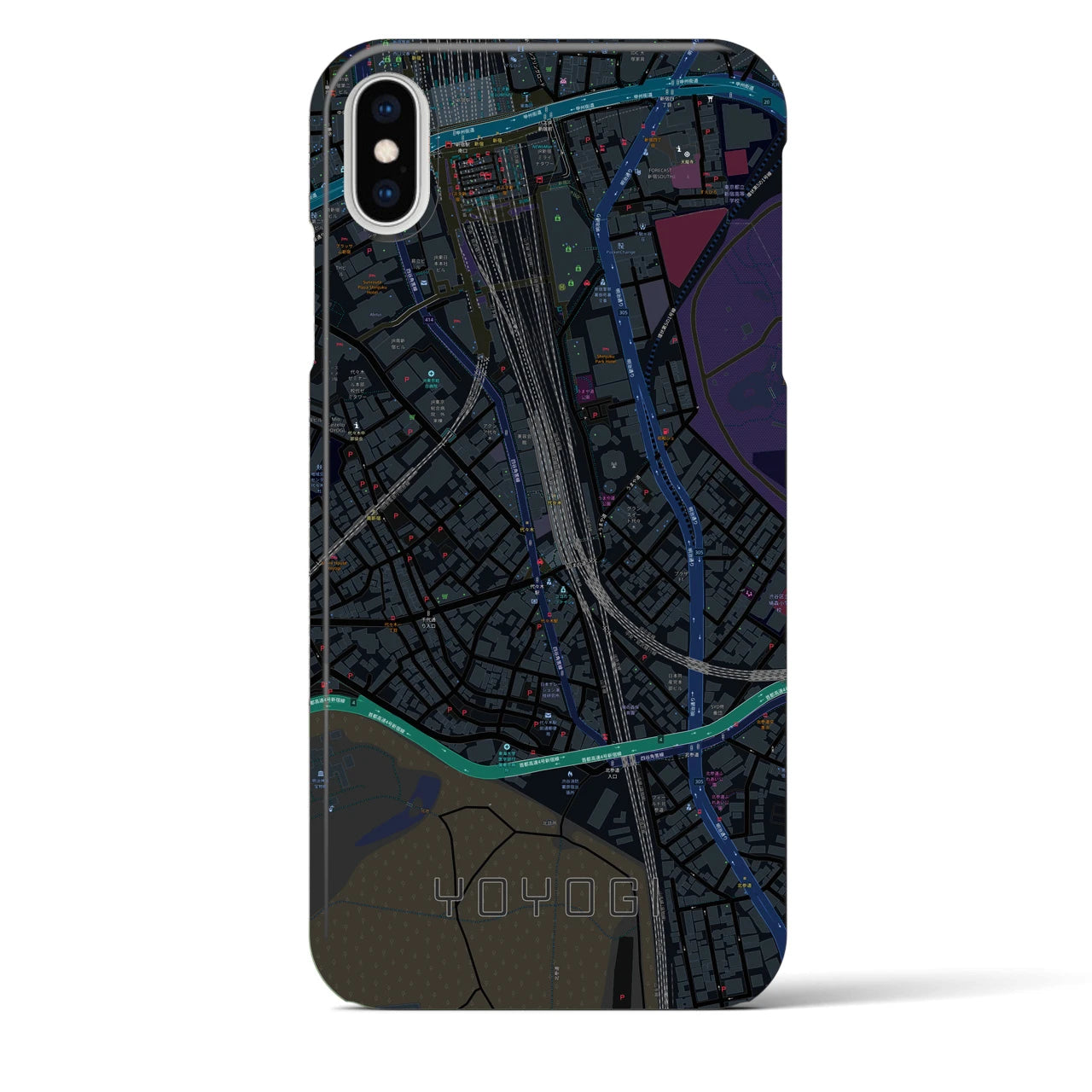 【代々木2(東京都)】地図柄iPhoneケース(バックカバータイプ)
