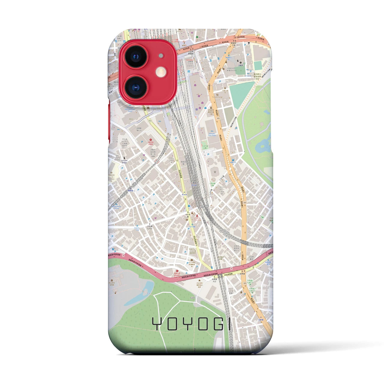 【代々木2(東京都)】地図柄iPhoneケース(バックカバータイプ)