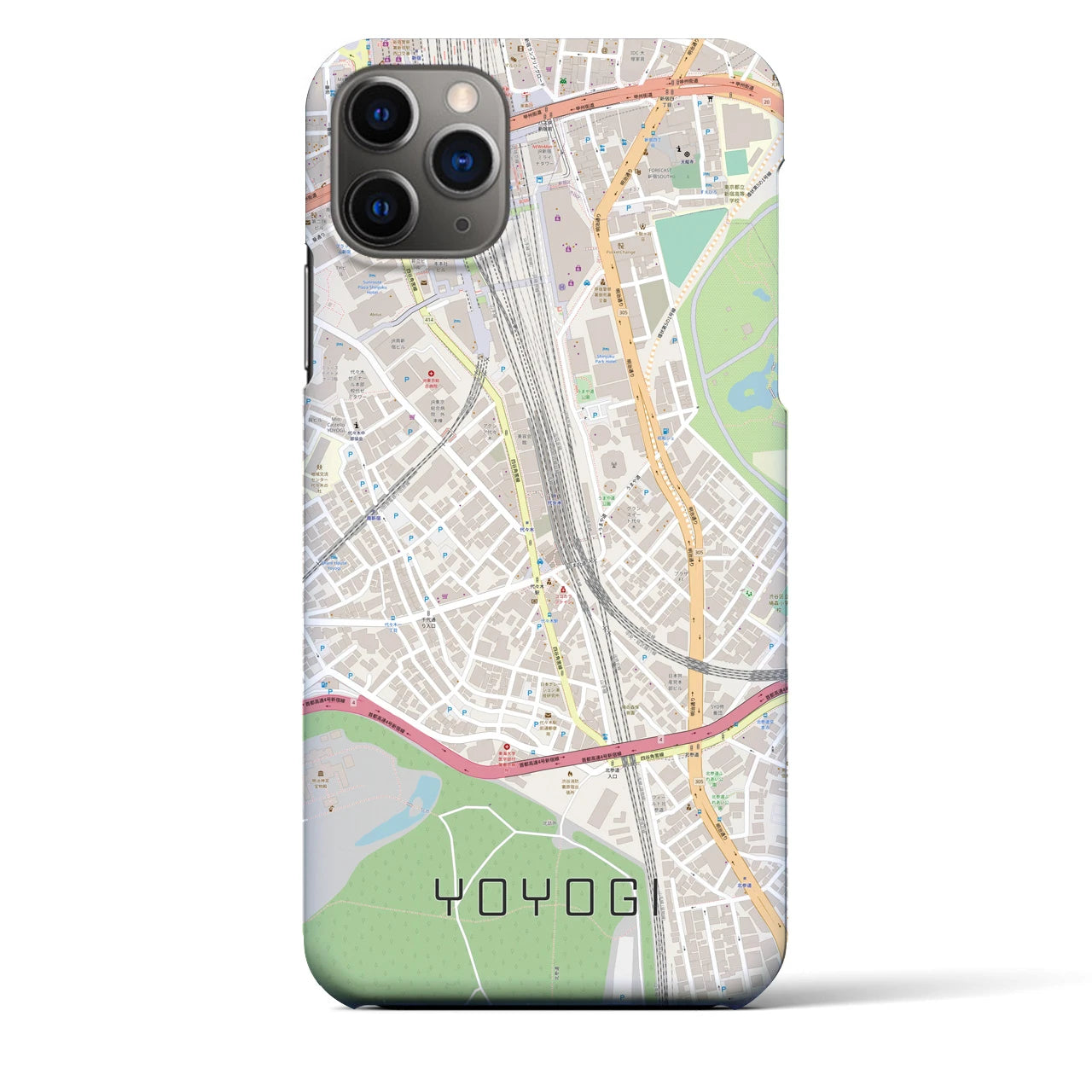 【代々木2(東京都)】地図柄iPhoneケース(バックカバータイプ)