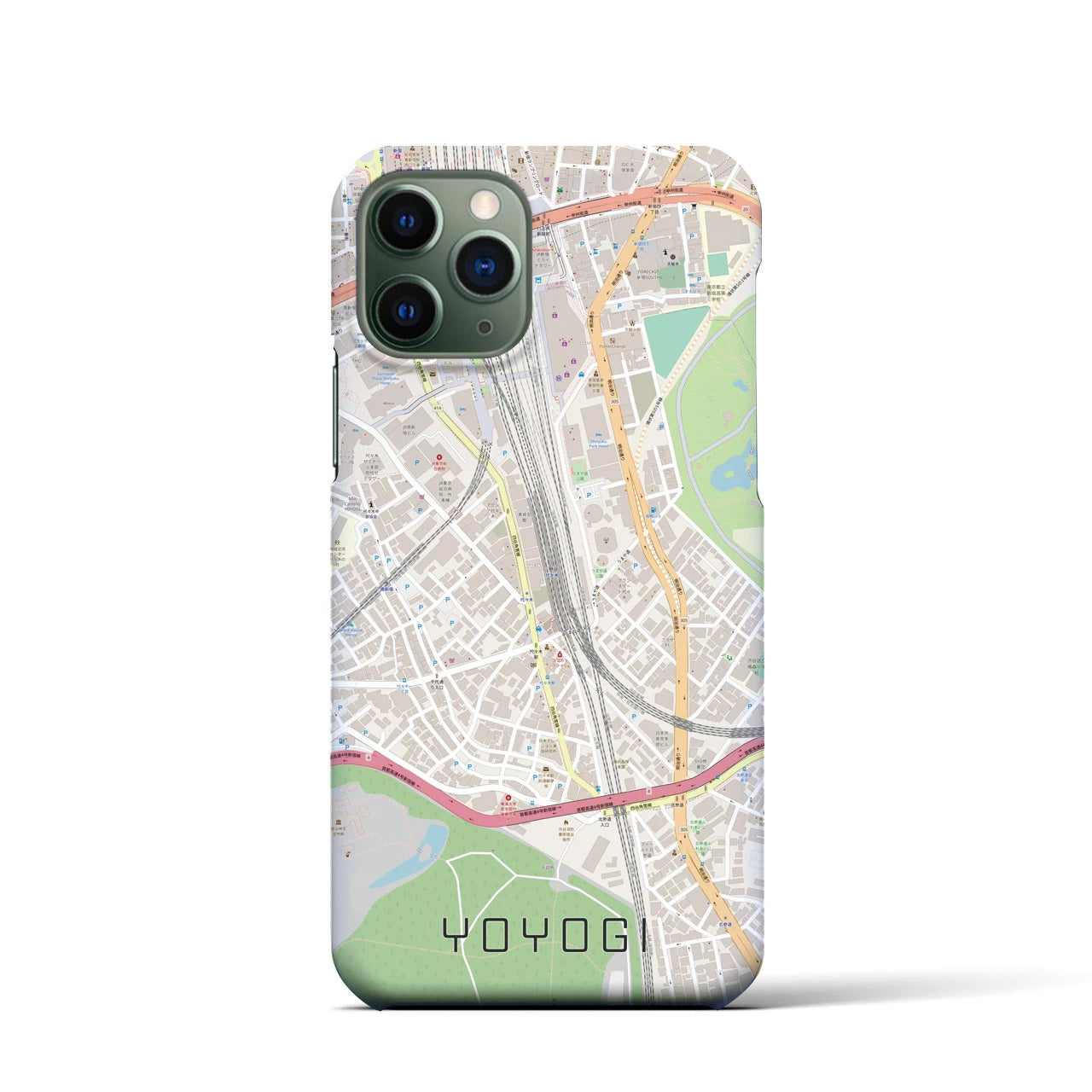 【代々木2(東京都)】地図柄iPhoneケース(バックカバータイプ)