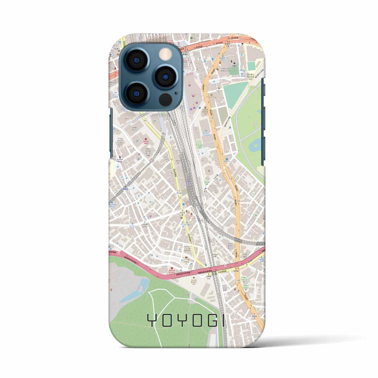 【代々木2(東京都)】地図柄iPhoneケース(バックカバータイプ)