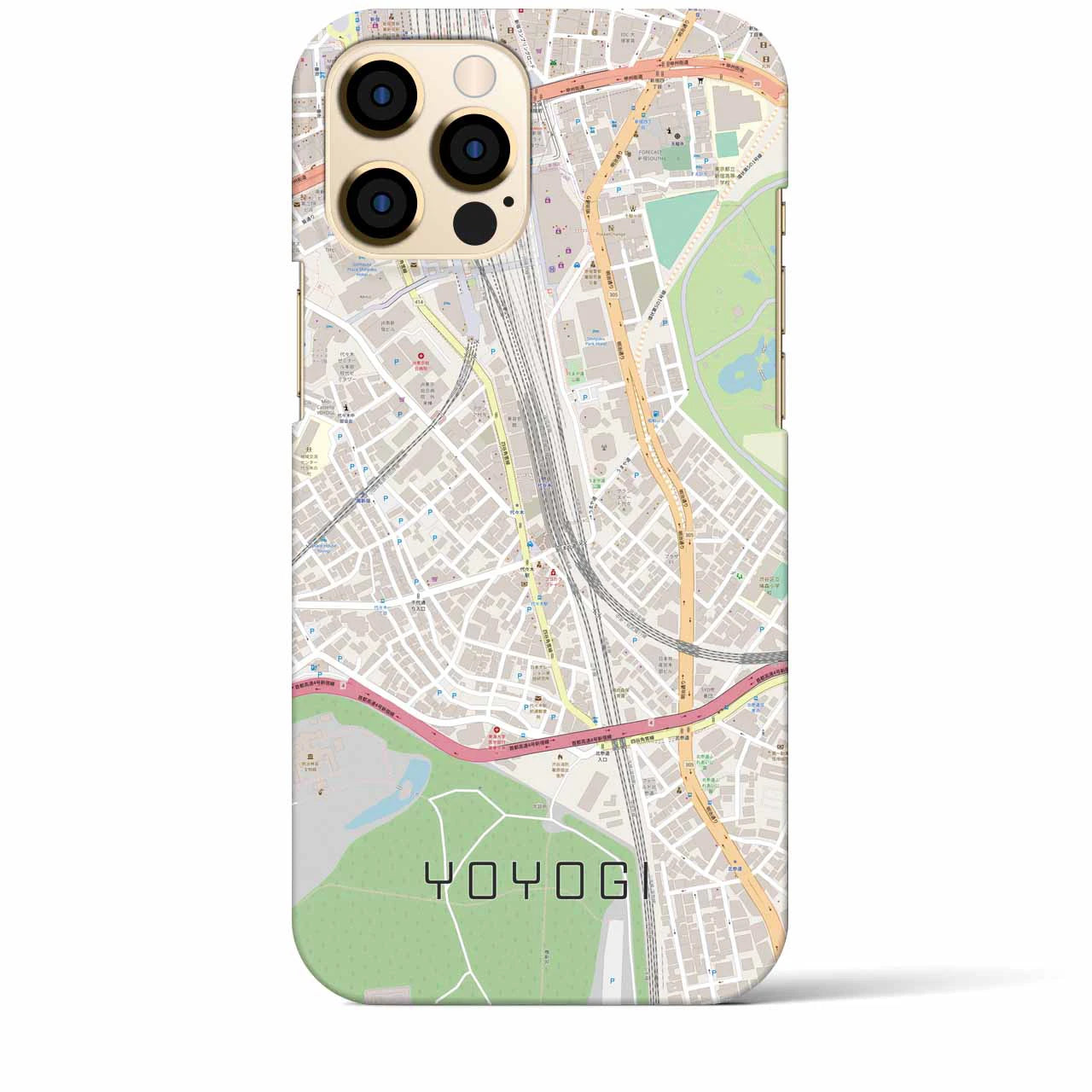 【代々木2(東京都)】地図柄iPhoneケース(バックカバータイプ)