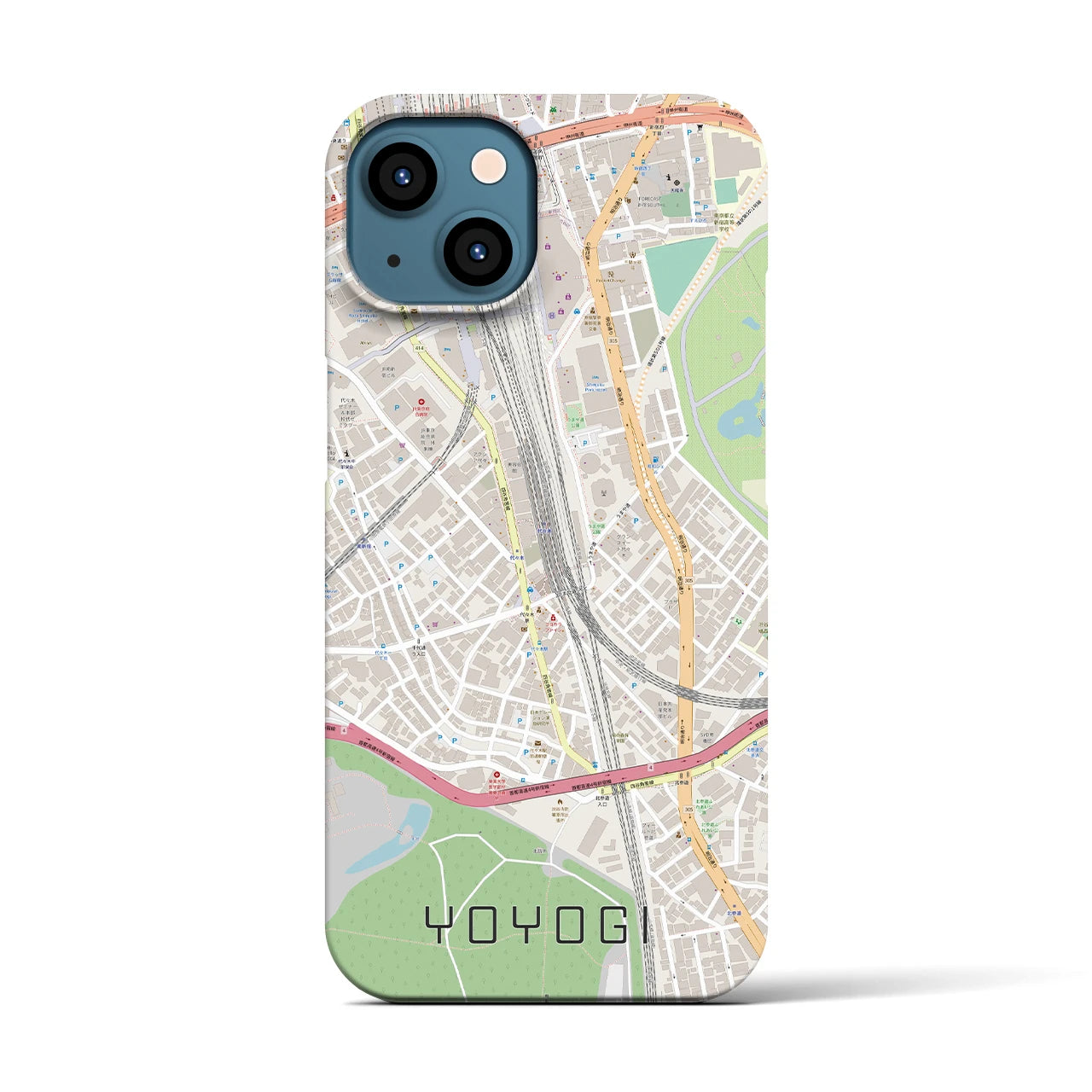 【代々木2(東京都)】地図柄iPhoneケース(バックカバータイプ)