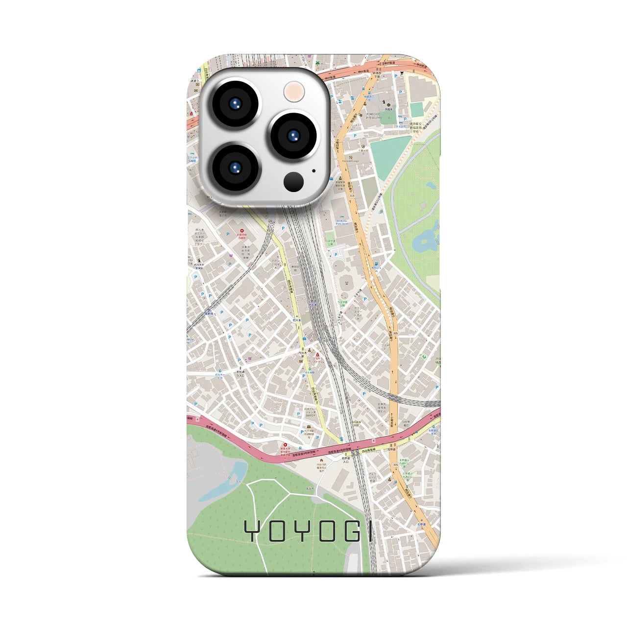 【代々木2(東京都)】地図柄iPhoneケース(バックカバータイプ)