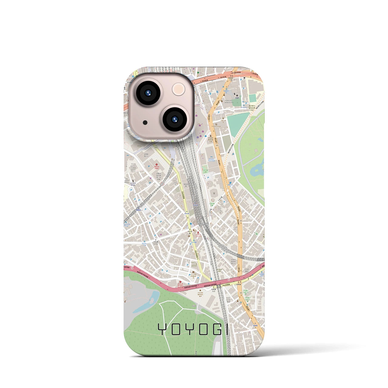 【代々木2(東京都)】地図柄iPhoneケース(バックカバータイプ)