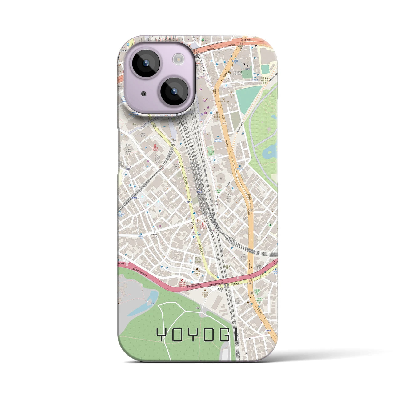 【代々木2(東京都)】地図柄iPhoneケース(バックカバータイプ)