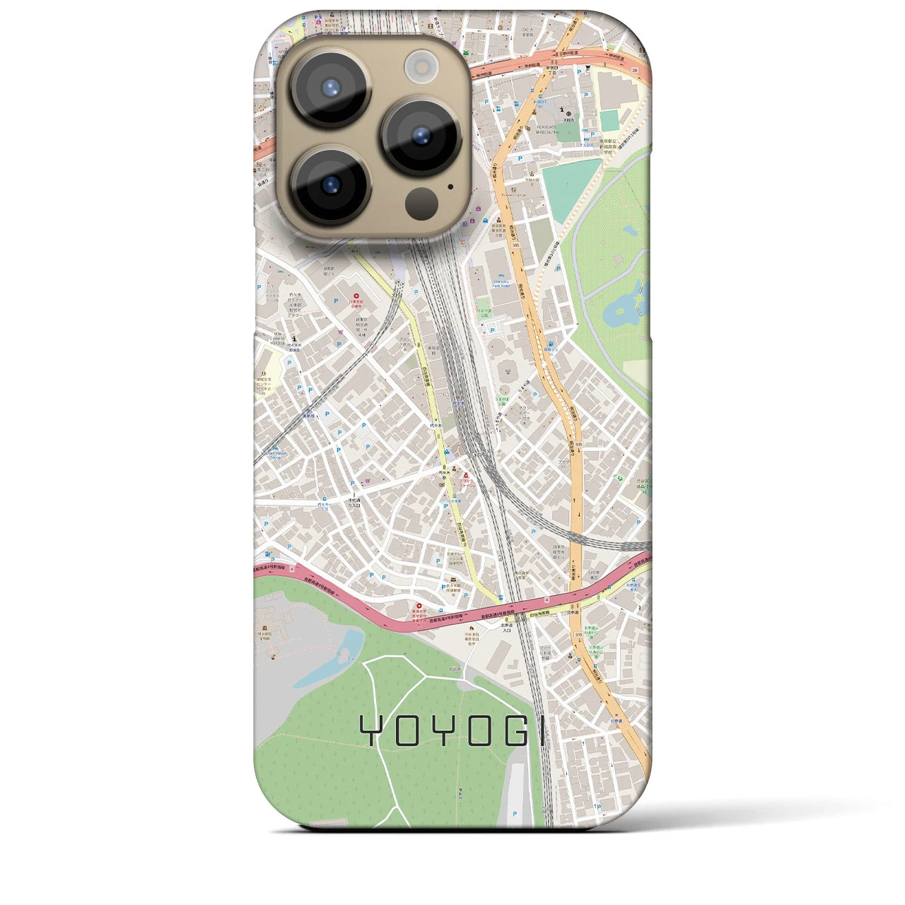 【代々木2(東京都)】地図柄iPhoneケース(バックカバータイプ)